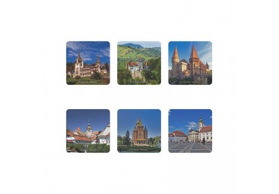 Suporturi pahare România set 6 bucăţi Suporturi pahare România set 6 bucăţi